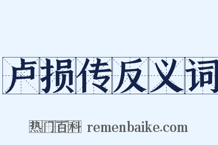 卢损传反义词是什么意思的图片
